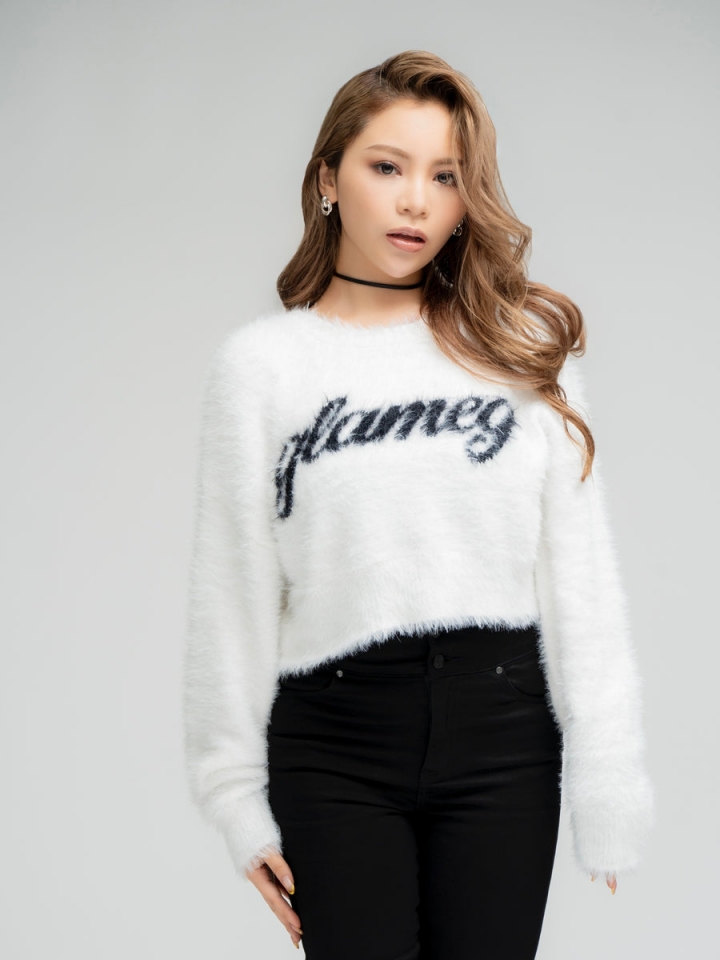 ロゴシャギーニットトップス– EGOIST