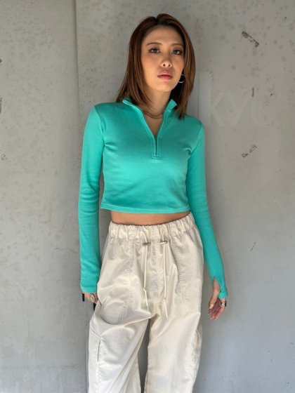 プチタートルハーフジップトップ– EGOIST