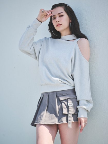 カットアウトスウェットトップス– EGOIST